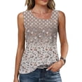 thumbnail image 1 of BRGZLK Womens Sleeveless Summer Tank Tops Square Neck Buttons Blouses Casual Tunics Basic Business Work T Shirts, 1 of 7