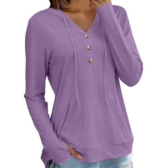 BRGZLK Womens Sun Shirts UPF 50+ Rash Guard 2026 Casual Fahsion UV Protection Quick Dry Hoodies Workout Athletic Tops with Pockets Summer Comfy Loose Fit Clothing Purple L