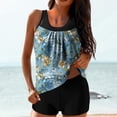 thumbnail image 1 of BRGZLK Womens Tankini Bathing Suits Tops Two Piece Tummy Control Blouson Swim Tank Top with Shorts Modest Tankinis Swimsuits, 1 of 5
