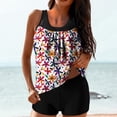 thumbnail image 1 of BRGZLK Womens Tankini Bathing Suits Tummy Control Floral Printed 2 Piece Swimsuits with Boy Shorts Modest Swimwear, 1 of 5