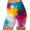 thumbnail image 1 of BRGZLK Womens Workout Leggings Shorts Elastic Half Shorts Fashion Tie-Dye Breathable Comfortable Yoga Pants Multicolor L, 1 of 5