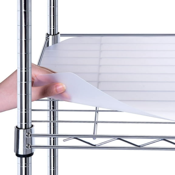 Shelf Liner 14" X 24", Heavy Duty Shelf Liners for Wire Shelving, Waterproof Protector Mats, Set of 3, Black