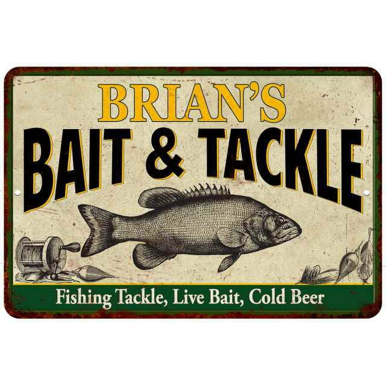 Brian's Bait & Tackle Personalized Metal SIG8 x 12 Matte Finish Metal 108120016023, Size: 8\ x 12\