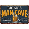 thumbnail image 1 of BRIAN'S Man Cave Gift Metal Sign Green Gift 12x18 112180012023, 1 of 1