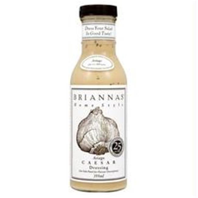 BRIANNAS Home Style Asiago Caesar Salad Dressing, GlutenFree, 12 fl oz