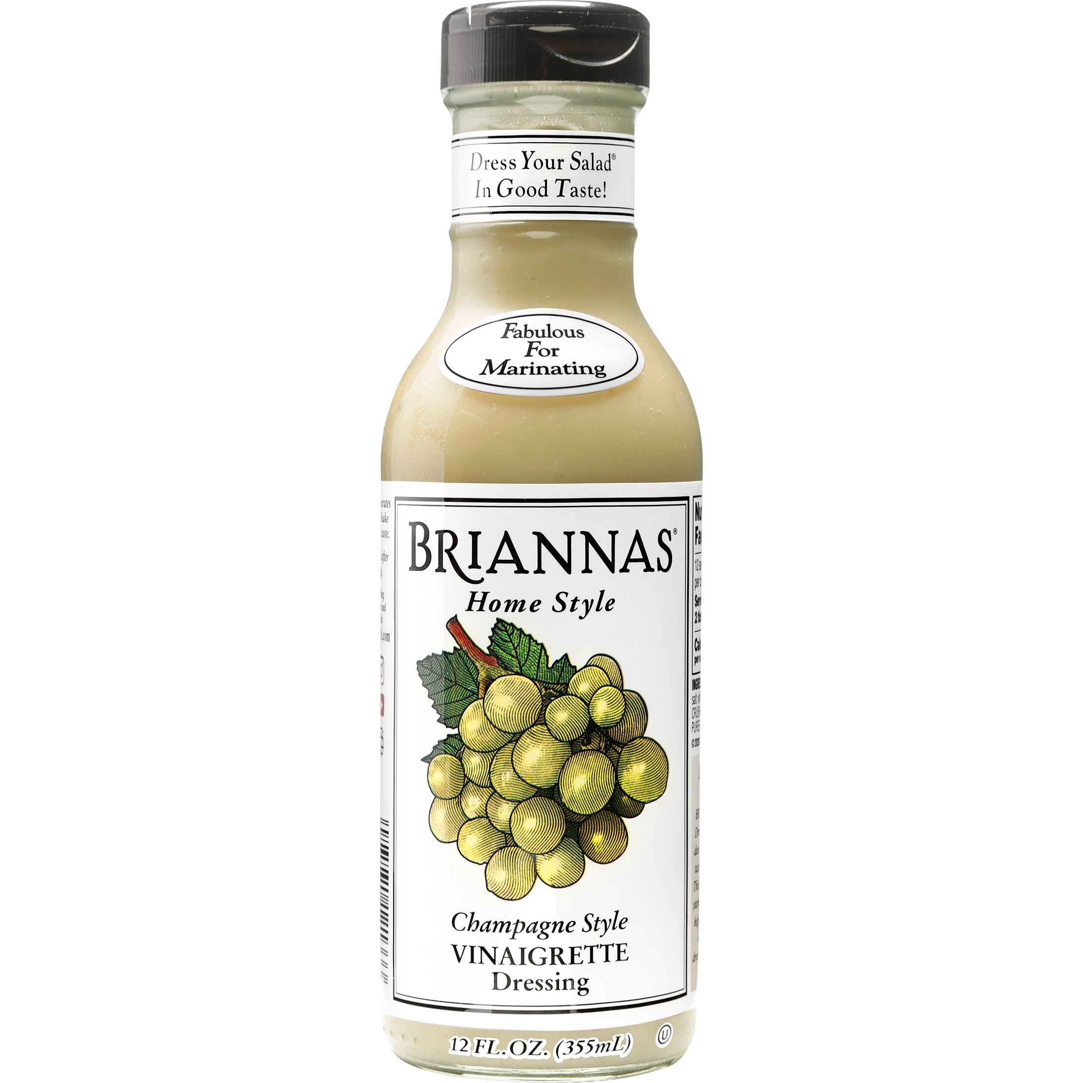 Briannas Vinaigrette Dressing, Champagne Style - 12 fl oz