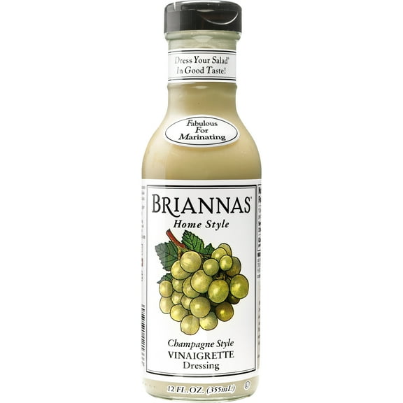 BRIANNAS Home Style Champagne Vinaigrette Salad Dressing, 12 Fl Oz