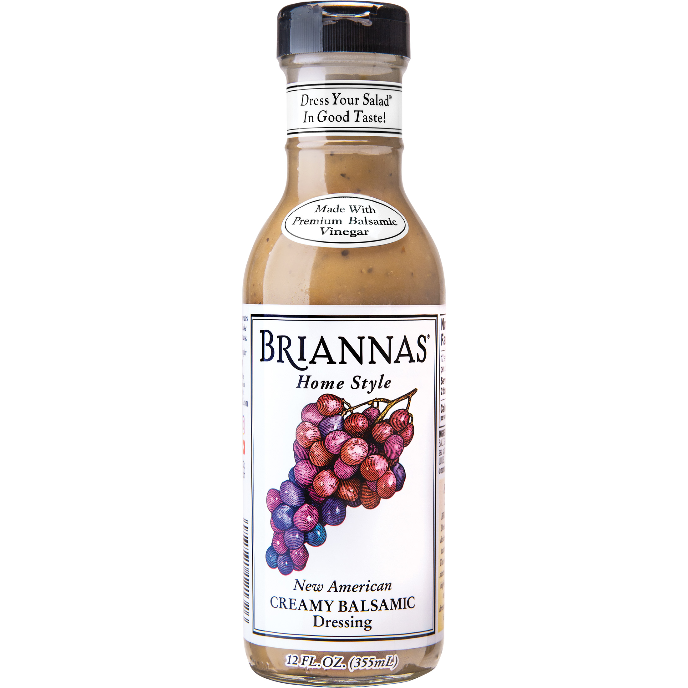BRIANNAS Home Style New American Creamy Balsamic Salad Dressings, Gluten-Free, 12 fl oz - image 1 of 4