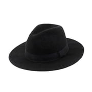 BRICH 1920s Fedora Hat for Men Wide Brim Fedora Hat Felt Panama Cap with Band for Women Men Black One Size
