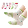 thumbnail image 1 of BRICH 5 Pairs Cute Mesh Socks for Boys Summer Breathable Cotton Ankle Socks Multicolour2 S, 1 of 4