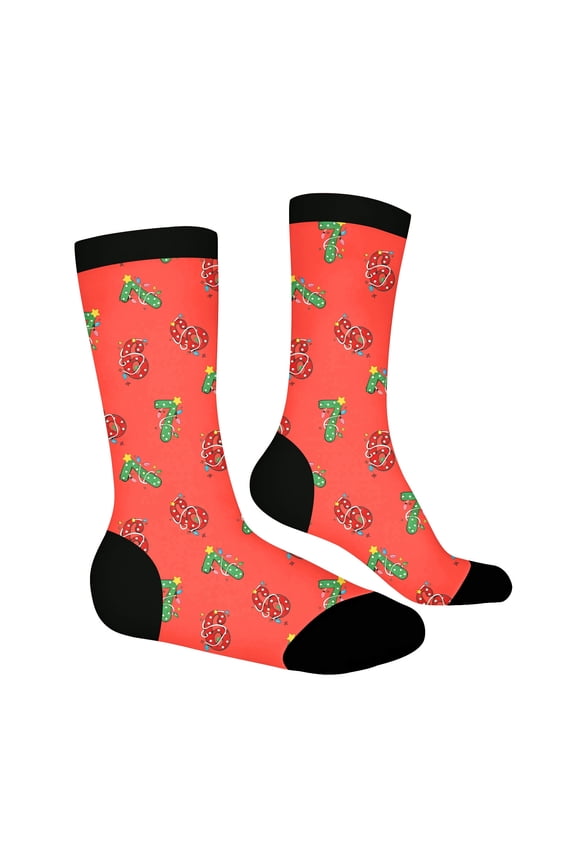 67 Socks for Adult Funny Six Seven 6 7 Meme Socks Novelty Socks 02-Watermelon Red One Size