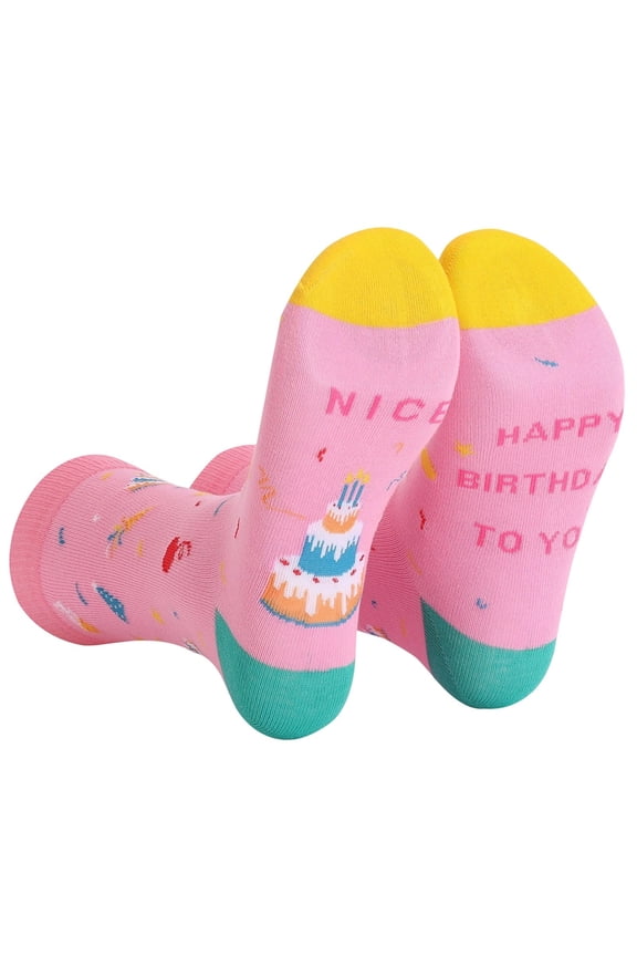Funny Socks for Women Easter Bunny & Dog Mom Socks Fun Stocking Stuffers Pink One Size