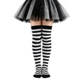 thumbnail image 1 of BRICH Girls Striped over Knee Socks Kids Long Thigh High Stockings for Parties Halloween White One Size, 1 of 4