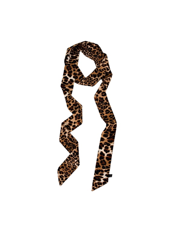 Long Thin Scarf Neckerchief Ribbon Tie Waist Belt for Women Gold3 One Size