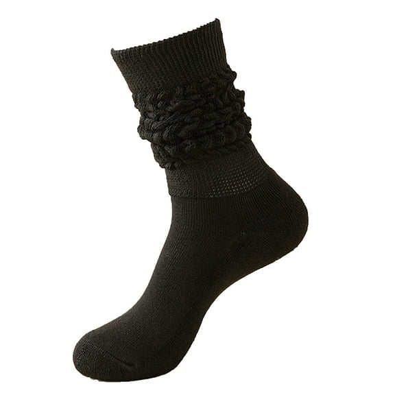 BRICH Slouch Socks Scrunch Sock Knee High Slouchy Socks for Women Black One Size