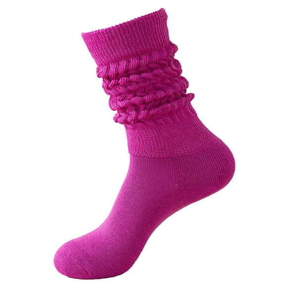 BRICH Slouch Socks Scrunch Sock Knee High Slouchy Socks for Women Purple One Size