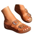 thumbnail image 1 of BRICH Summer Sandals for Women Orthopedic Wedge Shoes with Arch Support Adjustable Straps Open Toe Platform Walking Shoes, 1 of 9