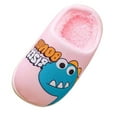 thumbnail image 1 of BRICH Toddler Boys Girls Dinosaur House Slippers with Lining Cozy Household Shoes Non- Fuzzy Kids Shoes, 1 of 7