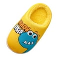 thumbnail image 1 of BRICH Toddler Boys Girls Dinosaur House Slippers with Lining Cozy Household Shoes Non- Fuzzy Kids Shoes, 1 of 7