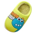thumbnail image 1 of BRICH Toddler Boys Girls Dinosaur House Slippers with Lining Cozy Household Shoes Non- Fuzzy Kids Shoes, 1 of 5