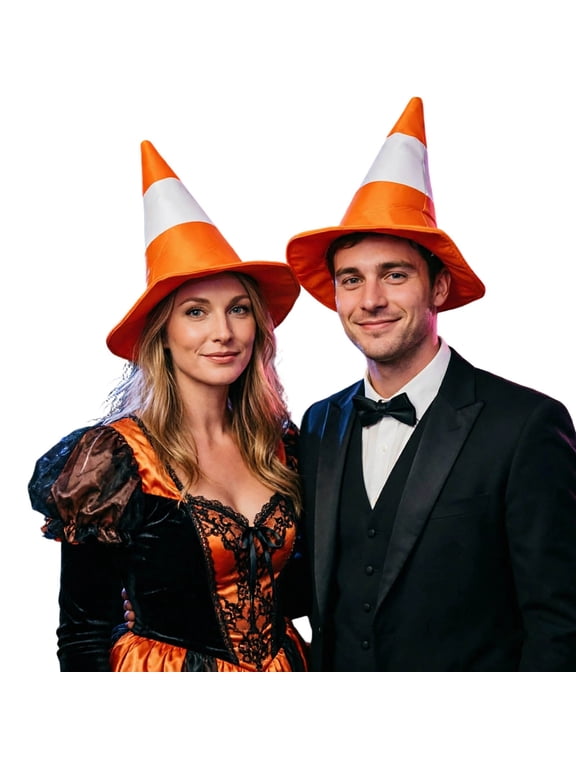 Traffic Hat Adult Halloween Construction Orange Traffic Hat for Men Women Adult Party Clothes Orange One Size
