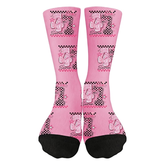 BRICH Valentines 41 Four One Heart Bow Valentines 4 1 Socks Gift for Women Men Pink One Size