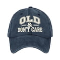 thumbnail image 1 of BRICH Vintage Distressed & Donât Care Hat for Men Stylish Washed Distressed Navy One Size, 1 of 3