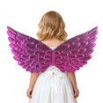 thumbnail image 1 of BRICH Wings for Kids Feather Wings Outfits for Performance Dance Play Hot Pink One Size, 1 of 4