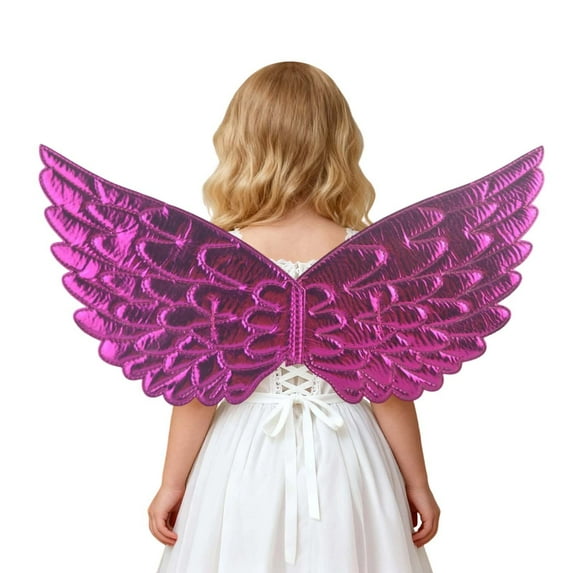 BRICH Wings for Kids Feather Wings Outfits for Performance Dance Play Hot Pink One Size