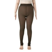 BRICH Women Lined Tights Translucent Sheer Winter Warm Leggings