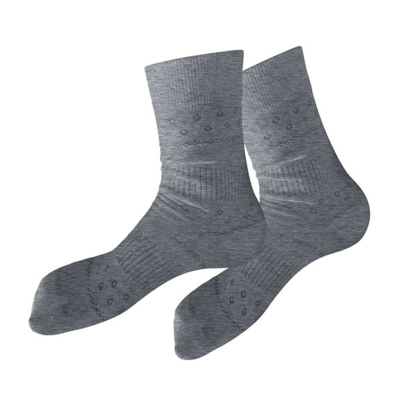 BRICH Women's Comfort Nature Crew Socks Grey One Size