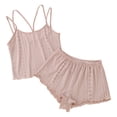 thumbnail image 1 of BRICH Women's Elegant Sleeveless Cami Tops and Shorts 2 Piece Sleepwear Sets with Breathable Comfort Outfits Purple XL, 1 of 7