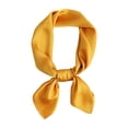 thumbnail image 1 of BRICH Women's Solid Color Square Neck Scarf Satin Hair Bandanas Handbags Scarf Yellow One Size, 1 of 3