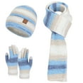 thumbnail image 1 of BRICH Women's Winter Beanie Hat Scarf Touchscreen Gloves Colorful Set Knit Warm Skull Caps Long Neck Scarves for Women Men Blue One Size, 1 of 2