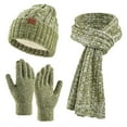 thumbnail image 1 of BRICH Women's Winter Warm Knit Beanie Hat Touchscreen Gloves Long Neck Scarf Set with Lined Skull Caps Gifts Green One Size, 1 of 6