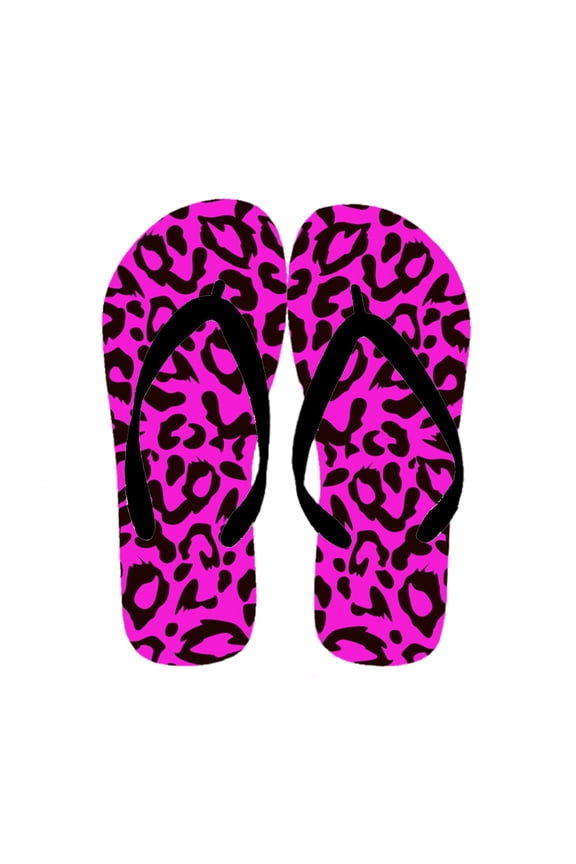 Womens Leopard Flip Flops Printed Summer Beach Sandals Casual Thong Slippers Comfortable Shower Slippers Non Water Sandals Shoes Black 10