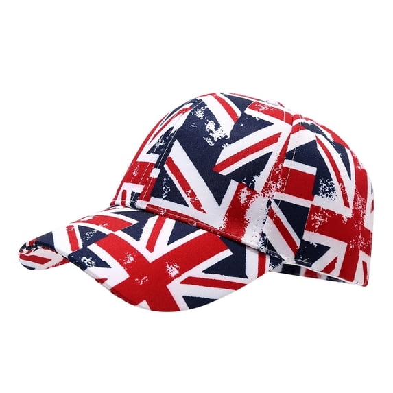 BRICH Womens Mens Flag Printed Baseball Cap Casual Fashion Sun Hat Dark Blue A