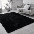 thumbnail image 1 of BRICHOEE Large Shag Area Rug, 9'x12' indoor Modern Soft Plush Rugs for Living Room Bedroom Kids Room Nursery Home Carpet Decor Black, 1 of 6