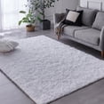 thumbnail image 1 of BRICHOEE Shag Area Rug, 5x7 Ft White Anti-Skid Indoor Modern Rug, High Pile Soft Throw Rug for Bedroom Nursery Room Living Room, 1 of 6