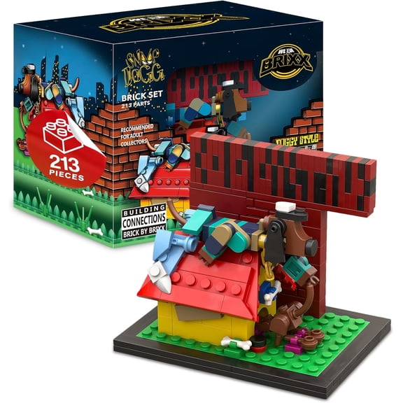 BRICK BLOCKS - Snoop Dogg Building Block Sets, 213 Pieces Featuring Small Doggystyle Building Set, Model Size 4.5 x 3.2 x 3.7 Inches