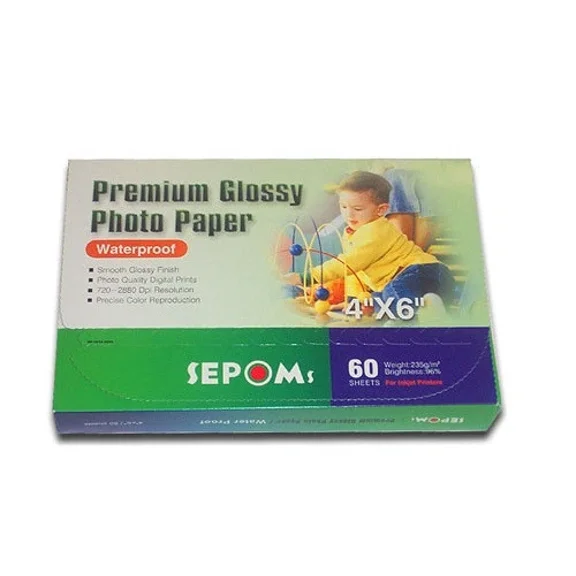 BRICK- Buy Set Of 2 And Save Sepoms High Glossy 4" X 6" Premium Photo Paper 60 Sheets
