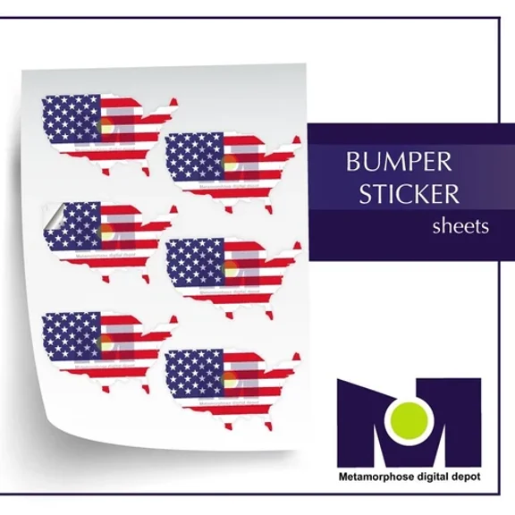 BRICK- Diy White Inkjet Printable Glossy Custom Stickers 5 Sheets, 8.5X11" Waterproof