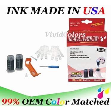 Printer Refresh Ink Cartridge Refill Kit – For Canon PG-540 XL / CL-541 XL – 120ml, Includes Tools, UK Made
