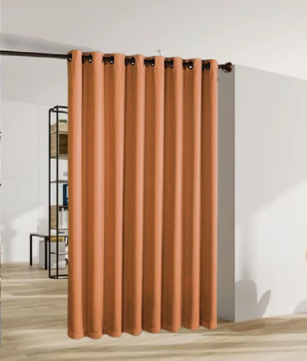 Gorgeous Home Linen Room Divider Extra Wide Thermal Unlined Blackout Grommet Curtain 1 Panel 100" Wide x 84" Long Brick Rust