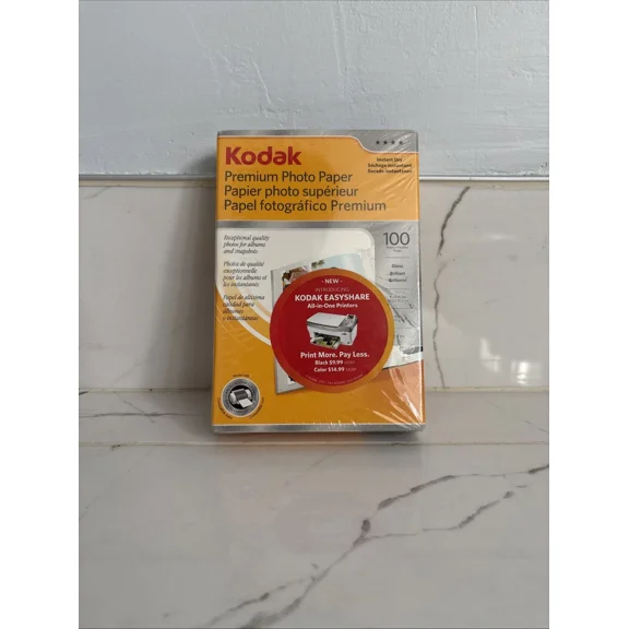 BRICK- New Kodak Premium Photo Paper Gloss 4"X6" Pack Of 100 Count Instant Dry