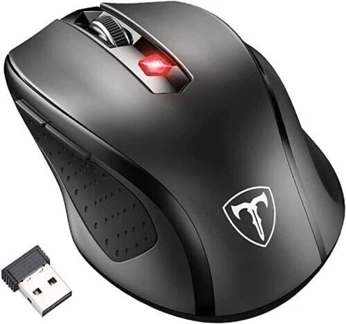 BRICK- New Victsing Wireless Gaming Mouse Ergonomic Adjustable Dpi Level 6 Button Black