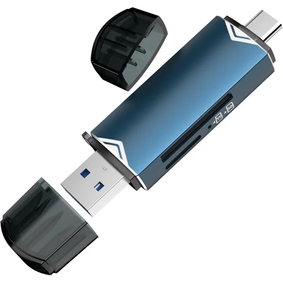 BRICK- Sd Card Reader, Dual Connector Usb 3.0/Usb C Memory Reader Adapter -...