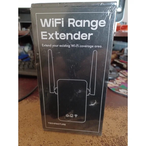 BRICK- Techfacture Wifi Range Extender Boost Wfr-N300 - Black, New In Box