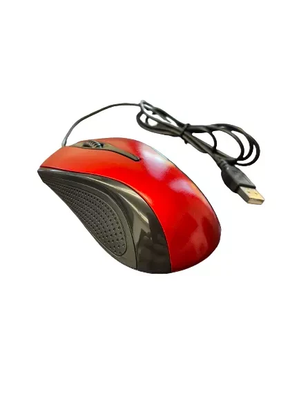 BRICK- Usb 2.0 Optical Wired Scroll Wheel Mouse For Pc Laptop Notebook Desktop Red Mice