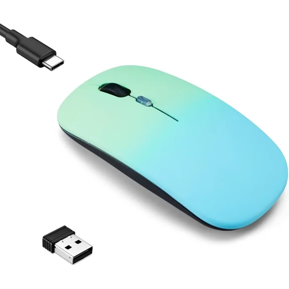 BRICK- Wireless Bluetooth Mouse (Bt5.2 + Usb)  Silent Slim Rechargeable Dual Mode